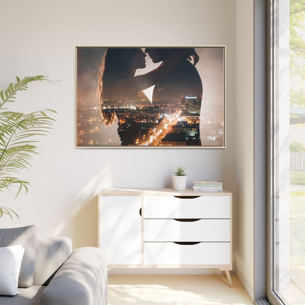 Framed Matte Canvas - Metropolitan Lovers Glow (10×8, 12×9...
