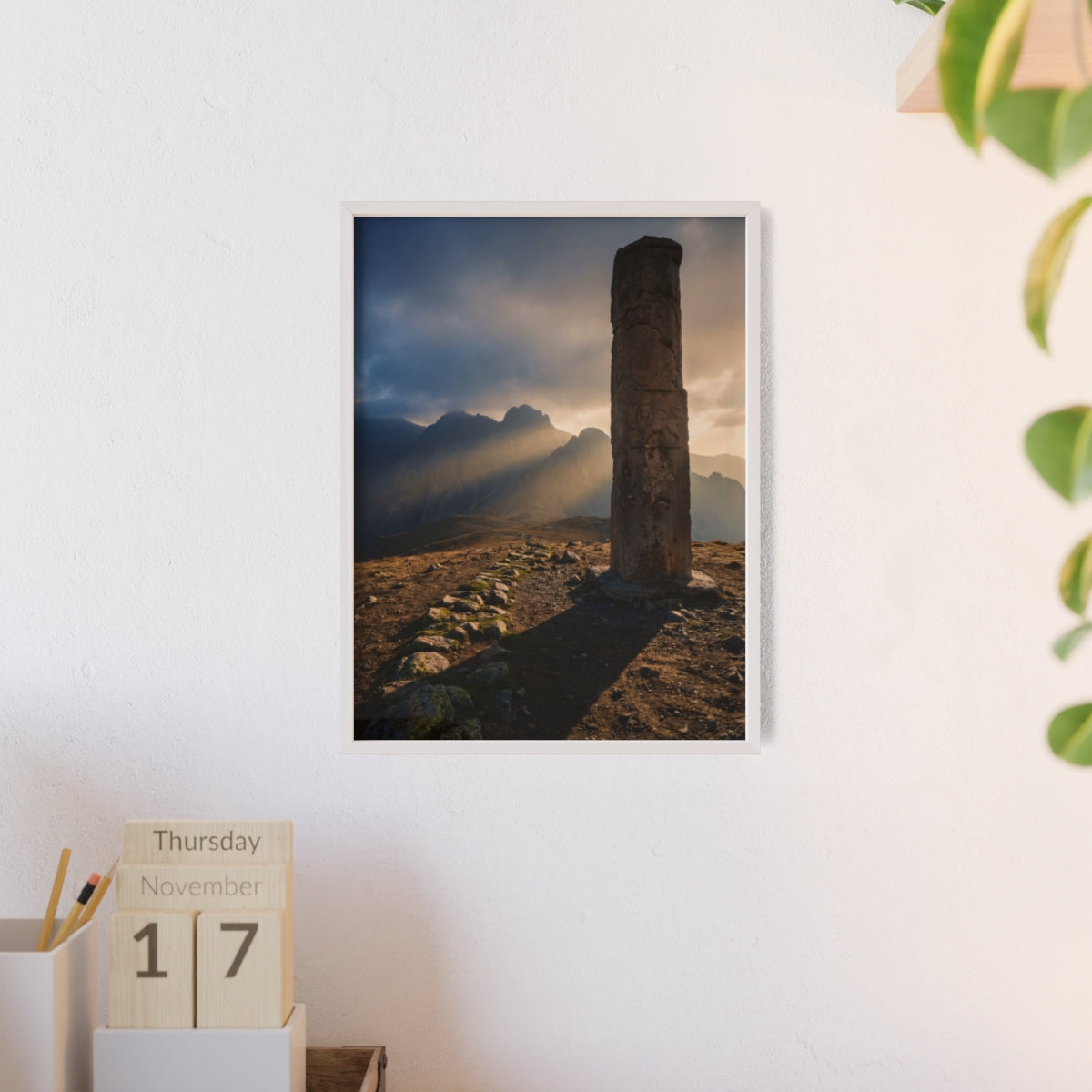 Wooden Framed Poster - Mystic Peak