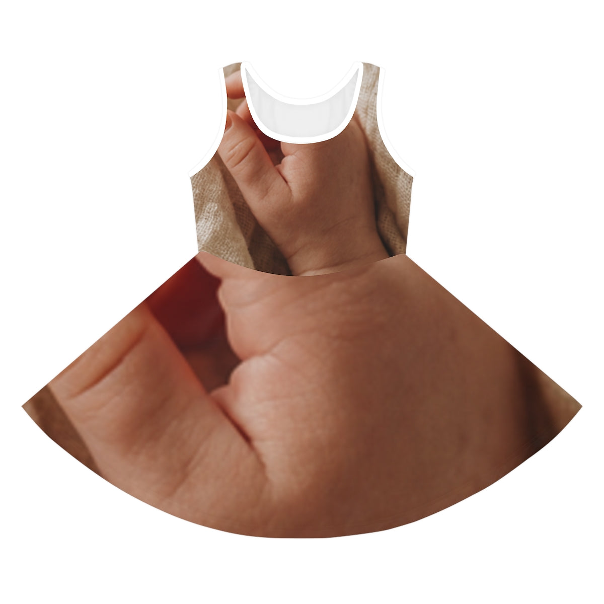 Girls' Sleeveless Sundress - Tender Newborn Hand in Soft......