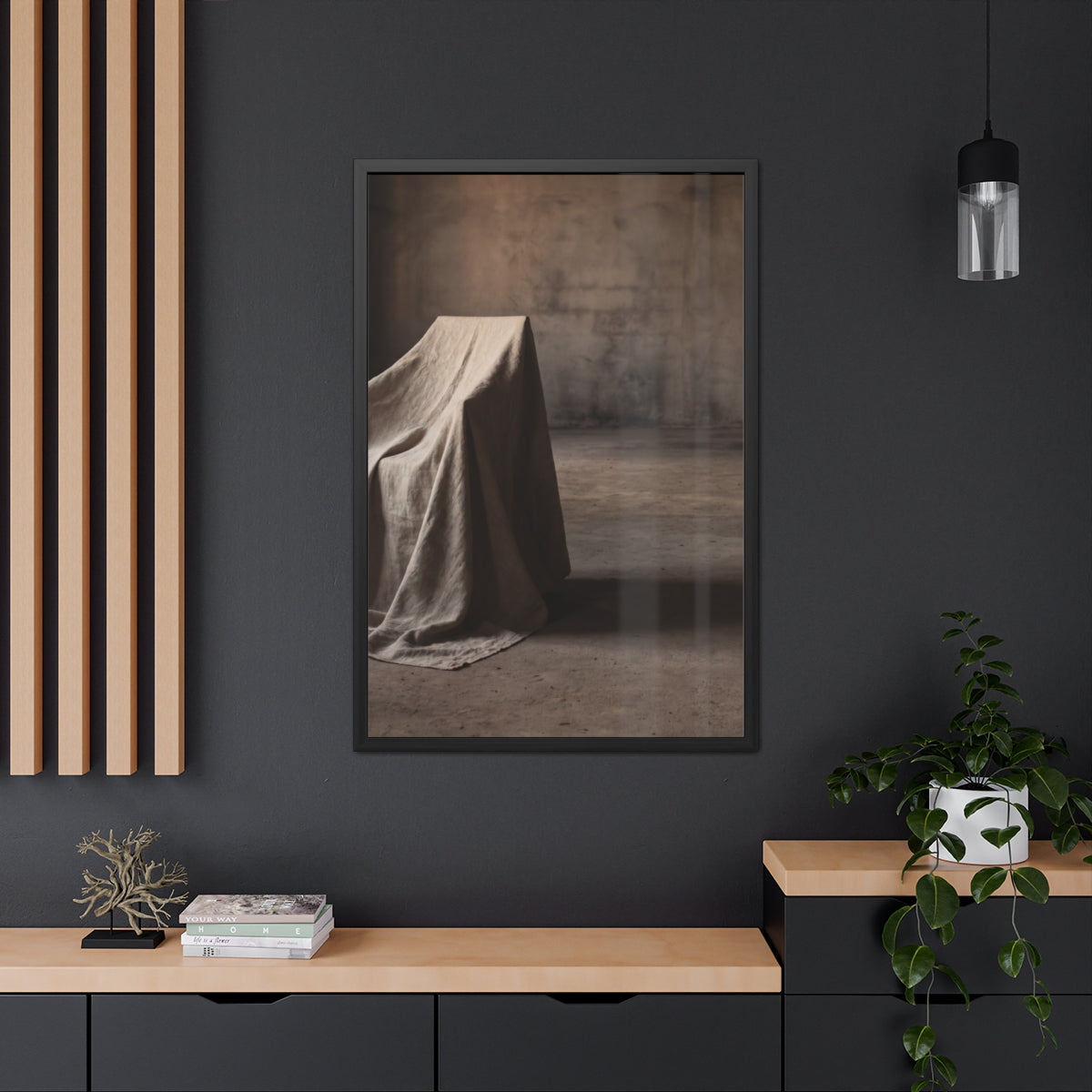 Framed Posters - The Covered Chair Moody Fine Art... |...
