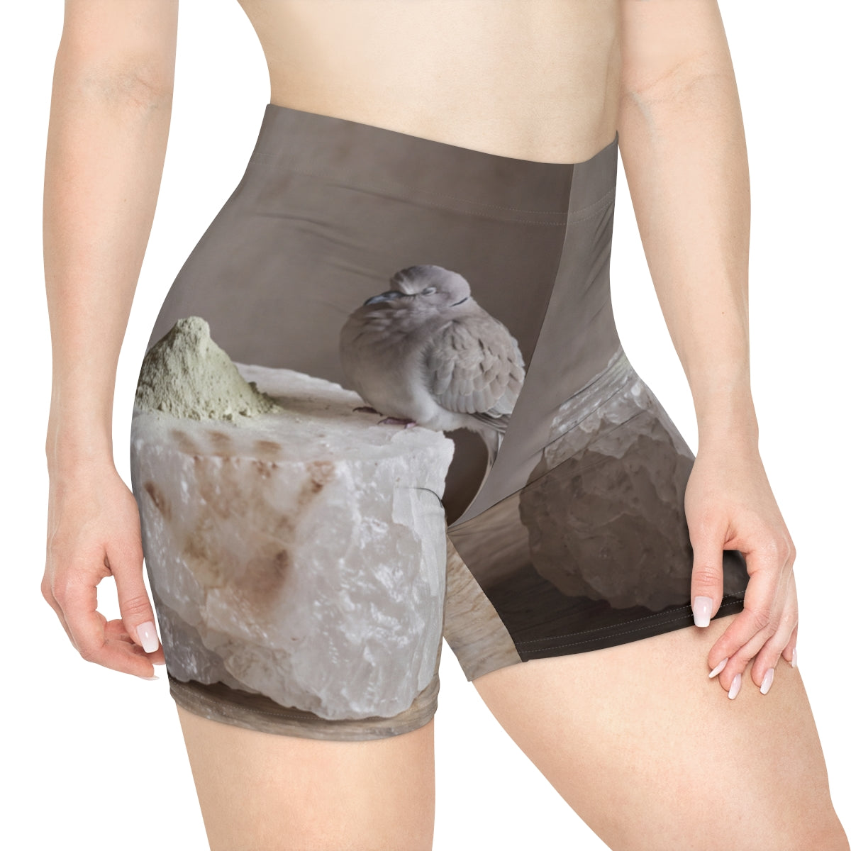 Women's Biker Shorts - Peaceful Dove | Echovira Gallery