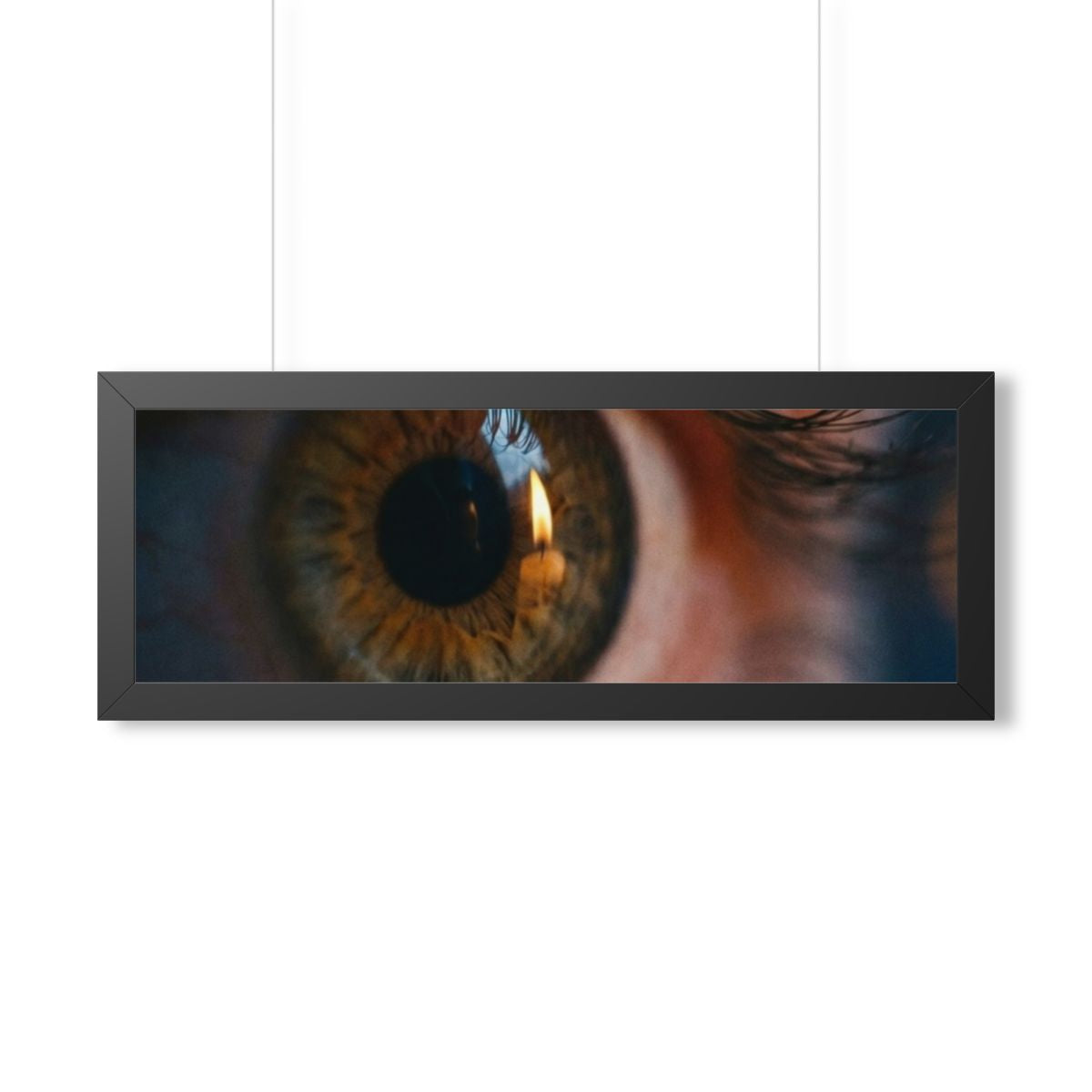 Framed Horizontal Poster - Amber Iris Reflection Fine Art......