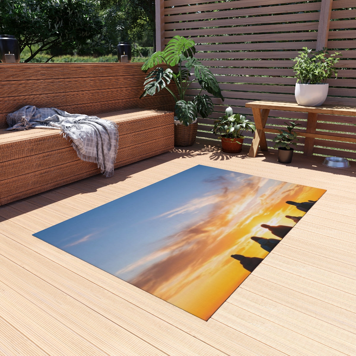 Outdoor Rug - Golden Hour Horizon | Echovira Gallery