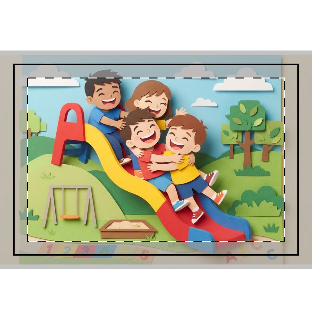 Hand Flag - Recess Rally Joy (1 & 5 pcs) | Echovira Gallery
