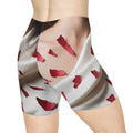 Women's Biker Shorts - Crimson Silk | Echovira Gallery