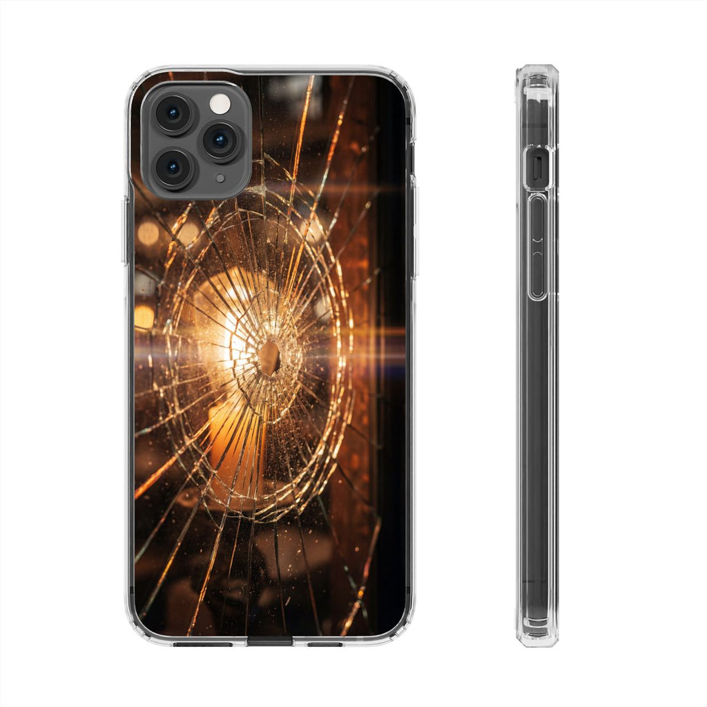 Clear Impact-Resistant Case - Fractured Glow