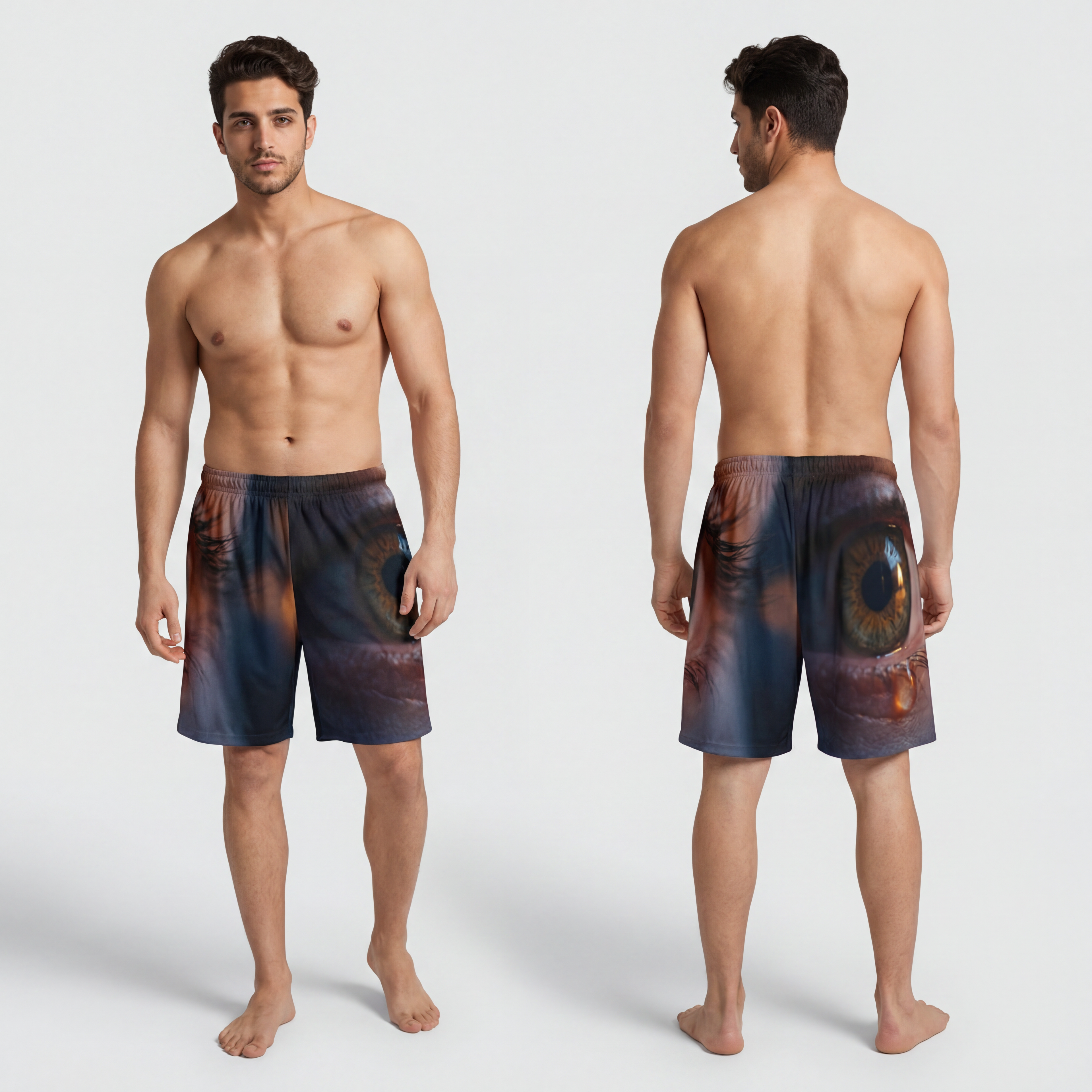 Herren Sportshorts - Mystic Golden Gaze