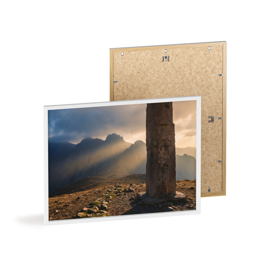 Wooden Framed Poster - Mystic Peak