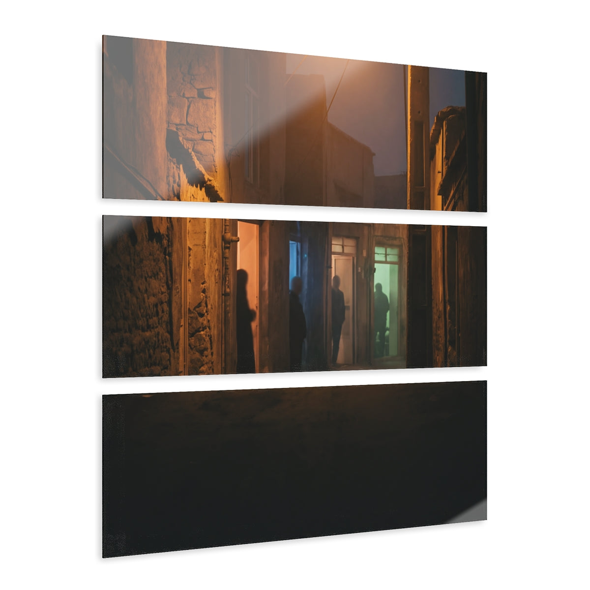 Acrylic Prints Triptych - Midnight Shadows — Landscape |...