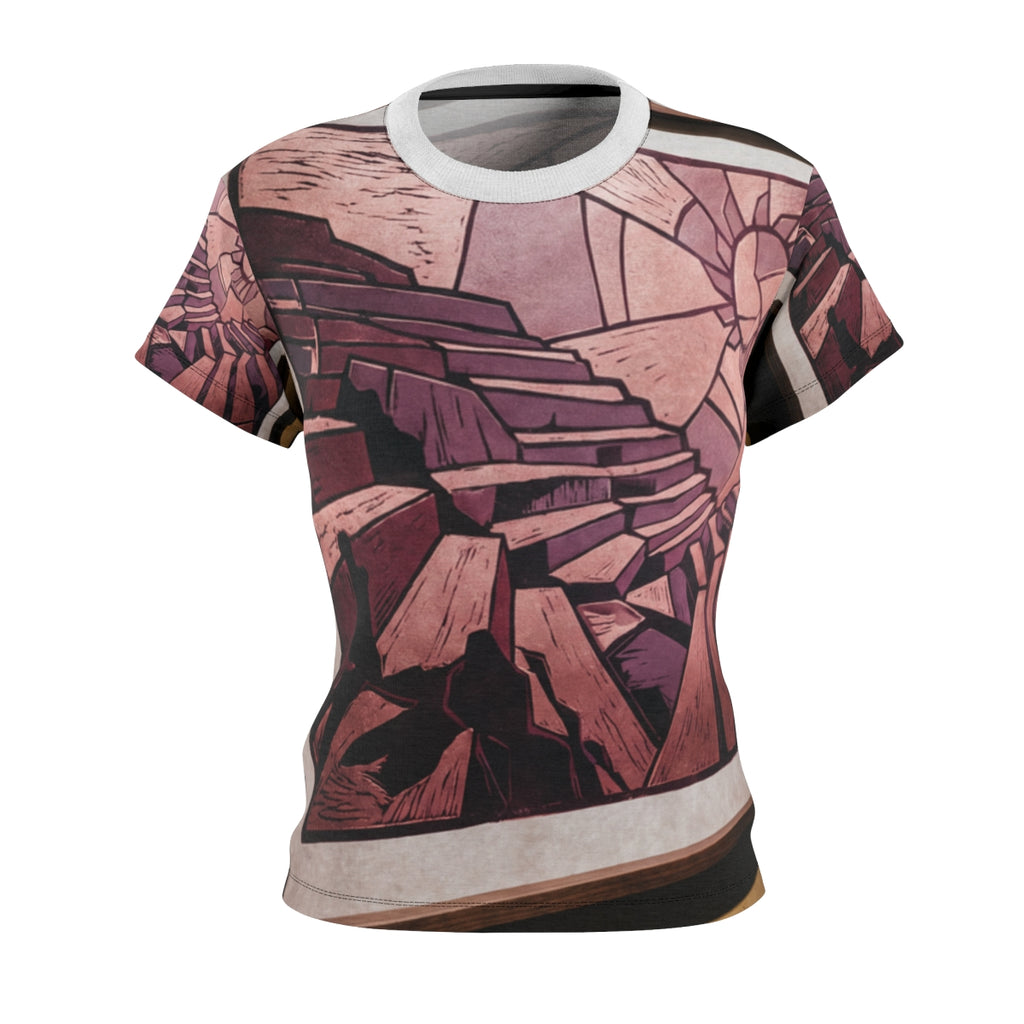Women's Cut & Sew Tee - Canyon Sunrise | Echovira Gallery