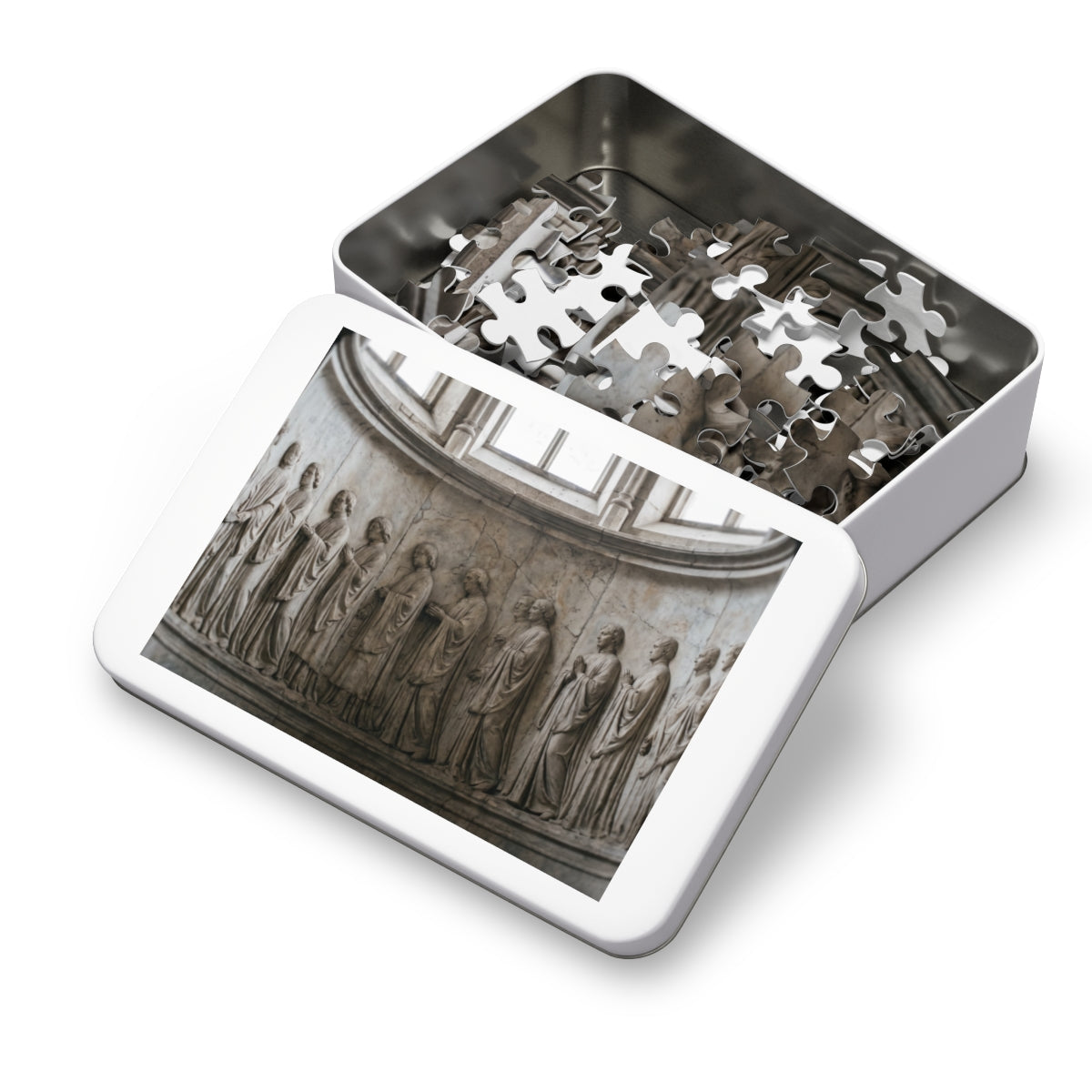 Jigsaw Puzzle with Tin - Gothic Frieze Procession Wall Decor...