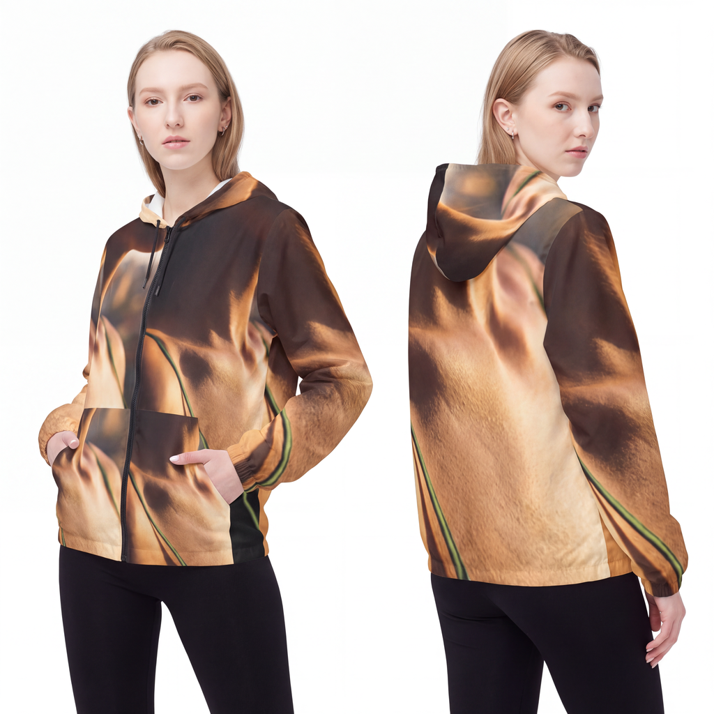 Golden Hour Windbreaker - Emerald Sunset Layer | Echovira...