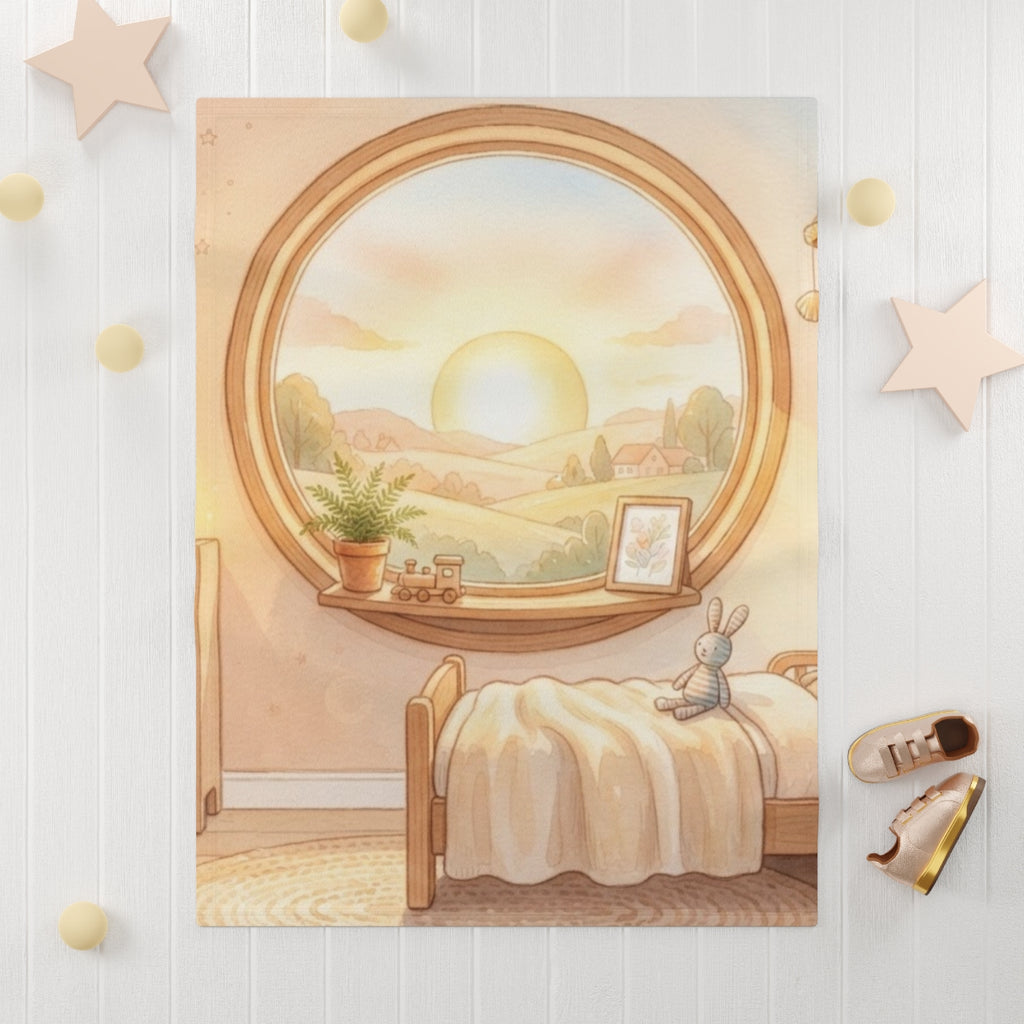 Soft Fleece Baby Blanket - Golden Slumber | Echovira Gallery