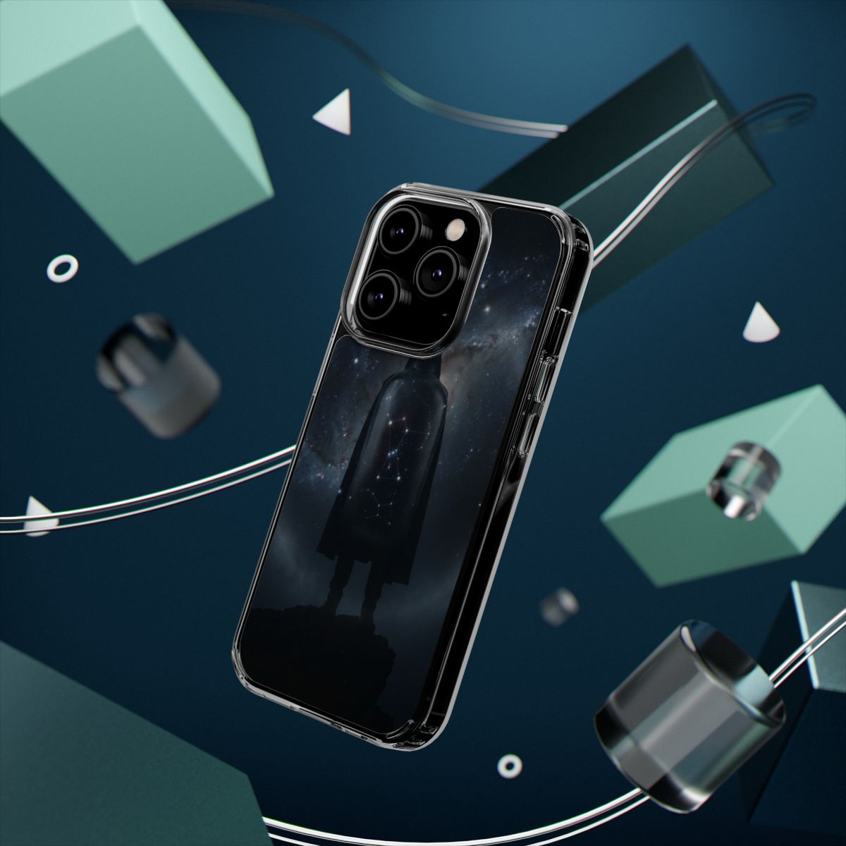 Clear Impact-Resistant Apple iPhone Cases - Orion Celestial Wanderer | iPhone 17 Pro Max, 17 Pro, 17 Air & More