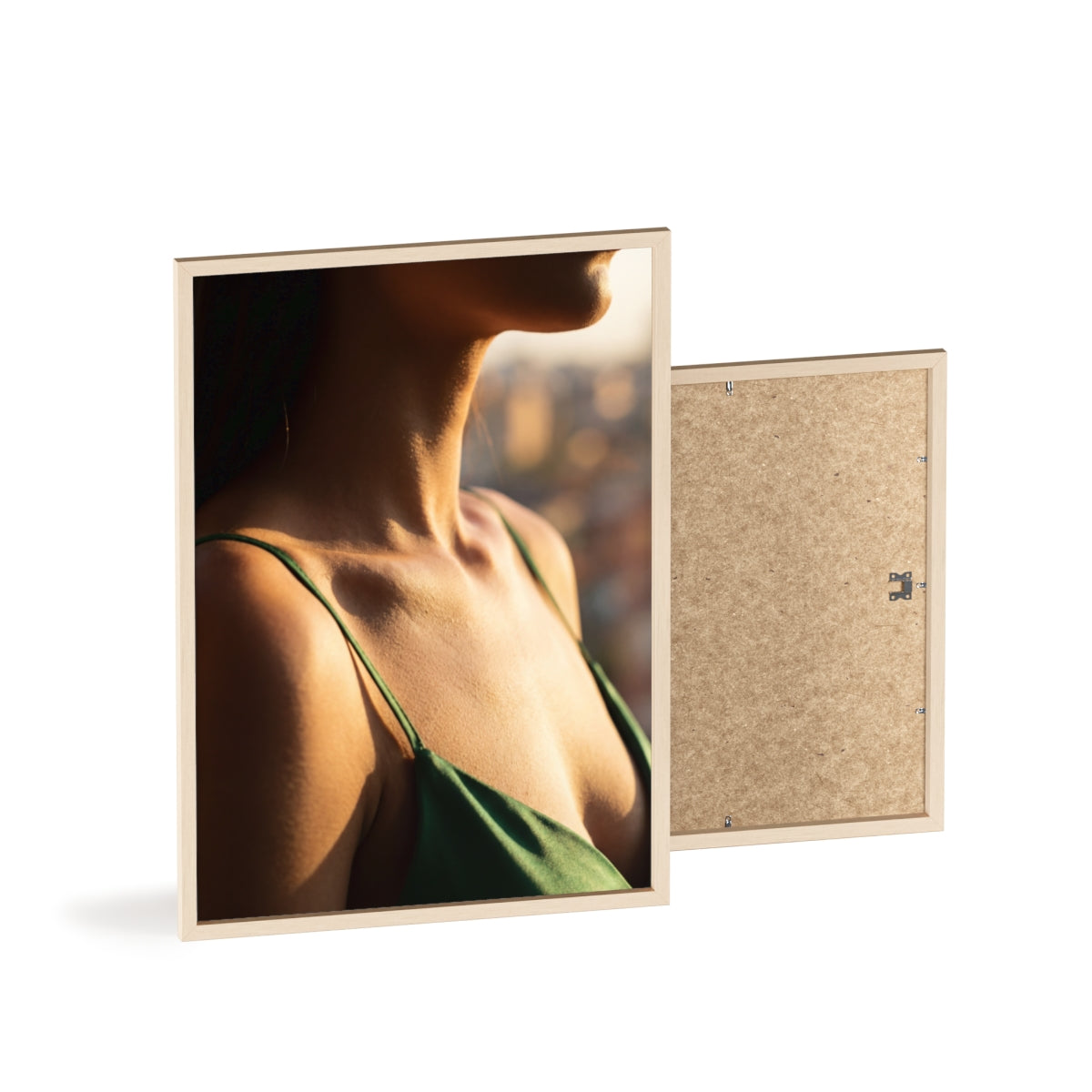 Poster with Wooden Frame - Sunlit Portrait