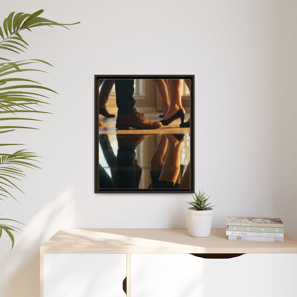 Matte Canvas, Framed - Golden Hour Reflections Cinematic Art...