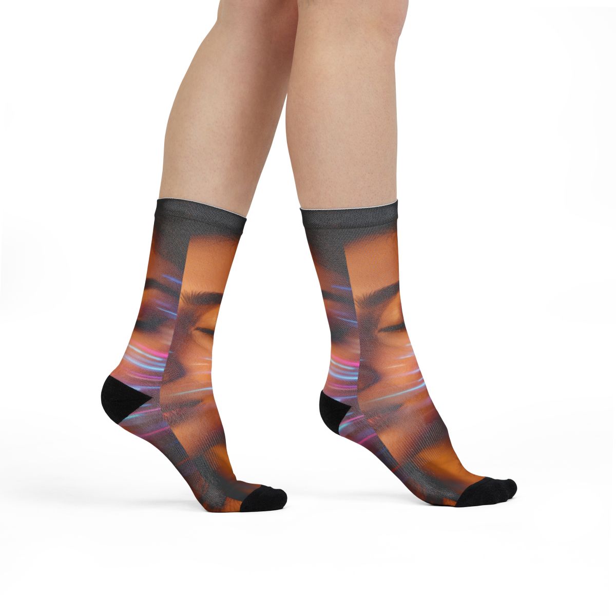 Sublimation Crew Socks - Neon Pulse Stride | Echovira...