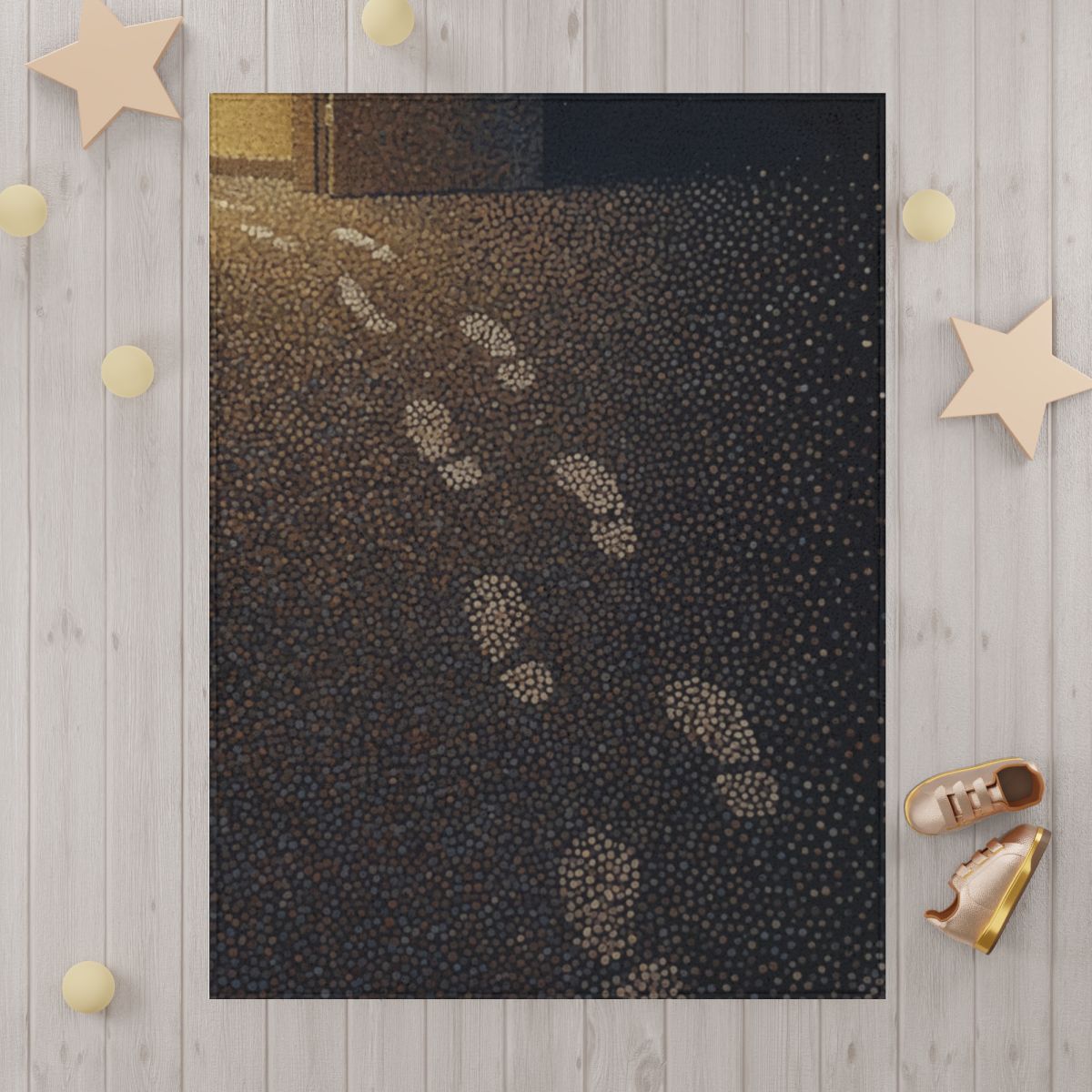 Toddler Blanket Glowing Footsteps Art
