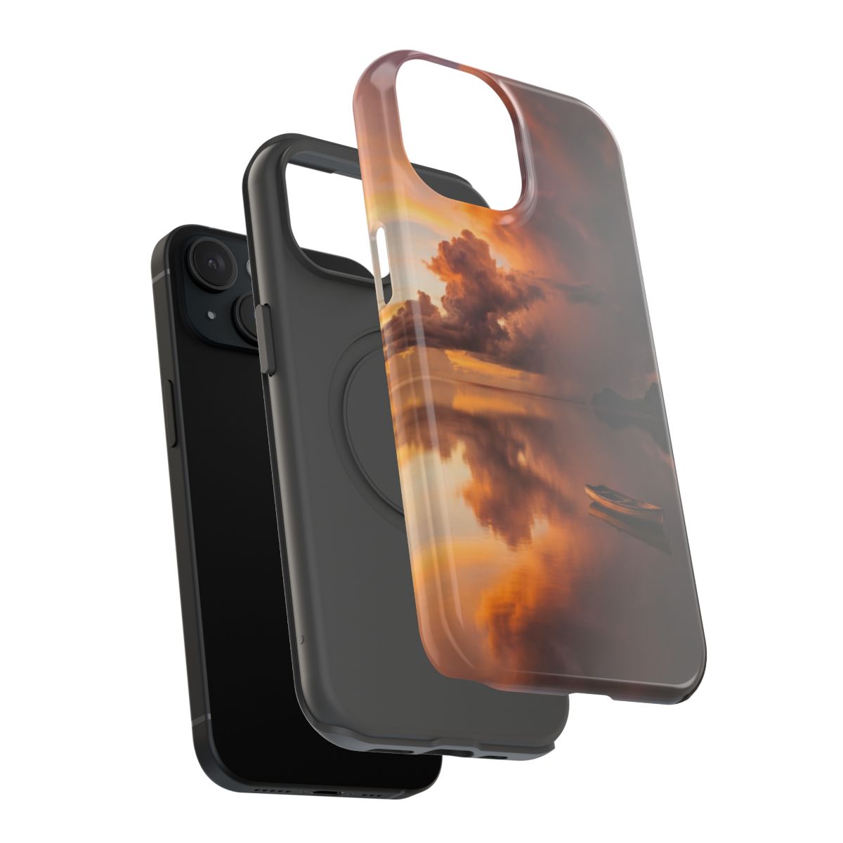 Impact-Resistant Apple iPhone Cases - Serene Tempest Sunset Lake | iPhone 17 Pro Max, 17 Pro, 17 Air & More