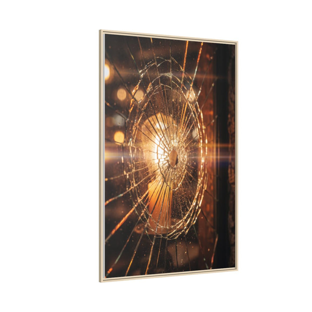 Framed Matte Canvas - Shattered Glass
