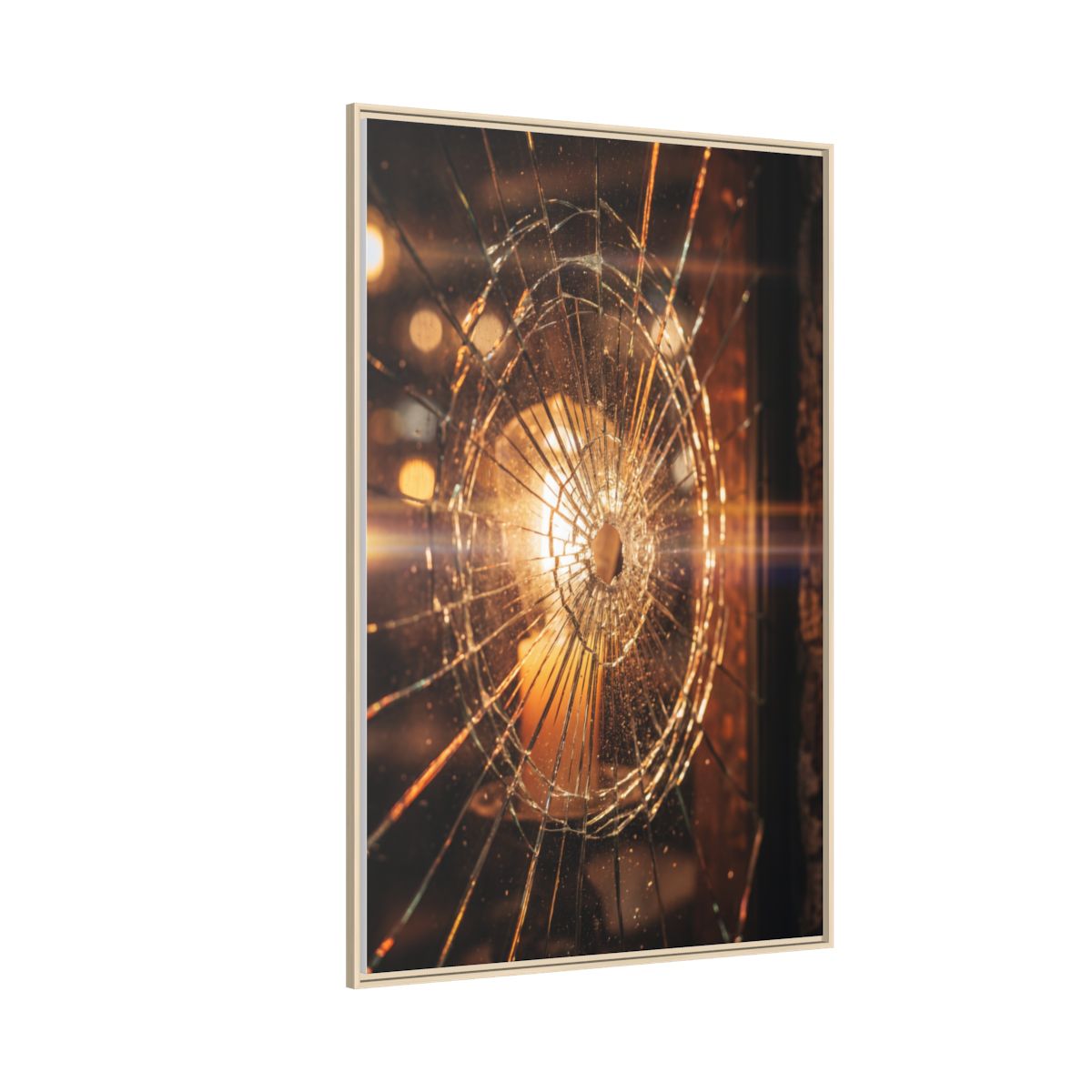 Framed Matte Canvas - Shattered Glass
