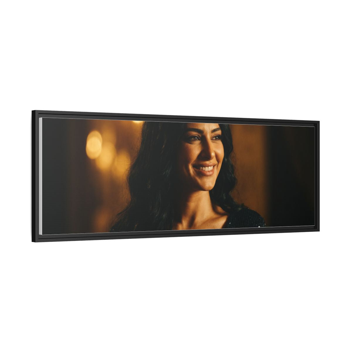 Framed Canvas Art - Golden Glamour — Black / 1.25"