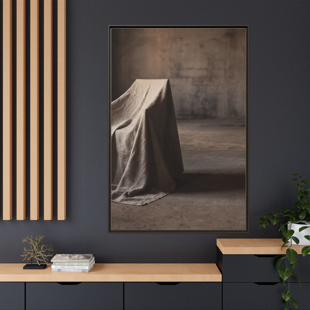 Matte Canvas, Framed - Draped Silence Still Life Art... |...