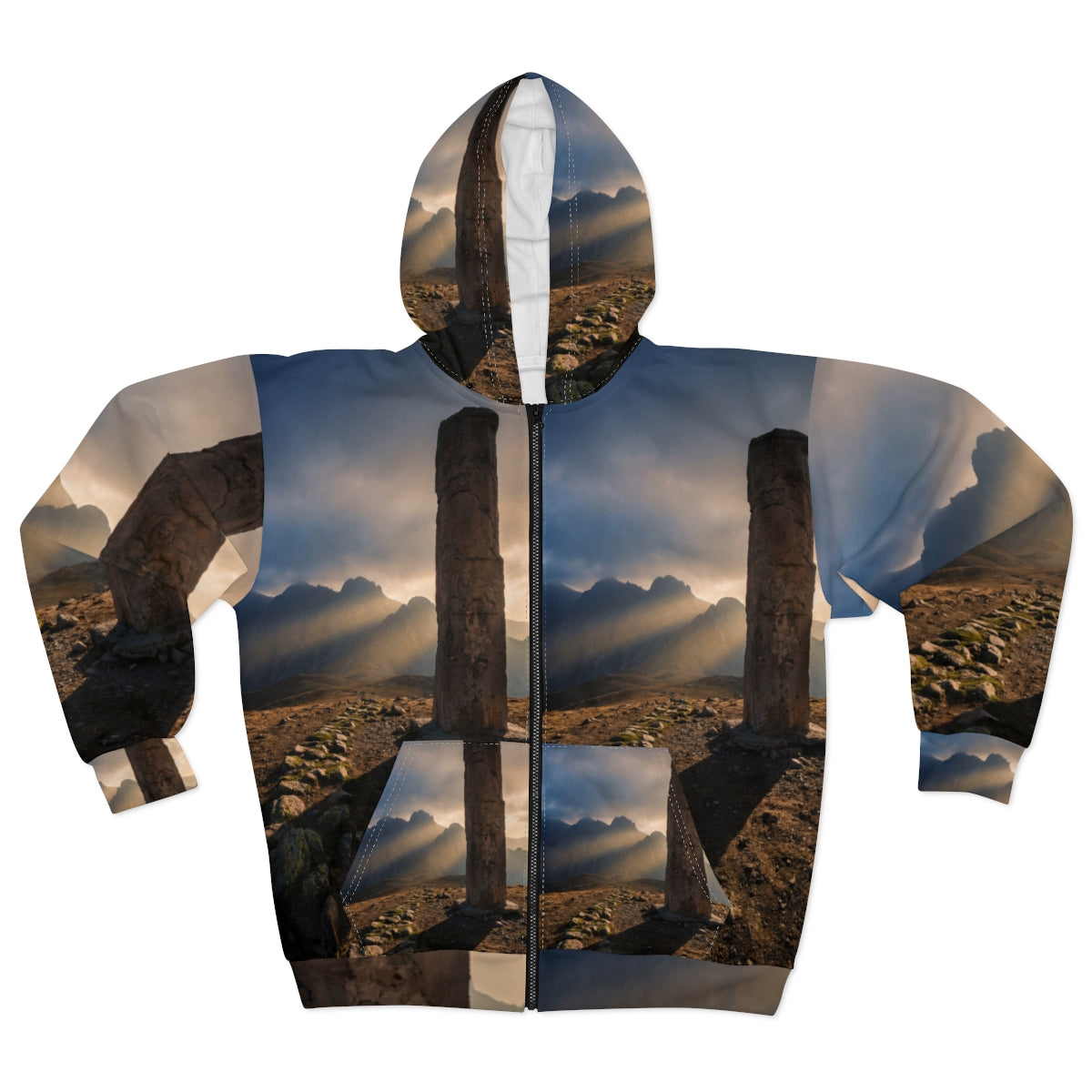 Unisex Zip Hoodie - Mystic Peaks
