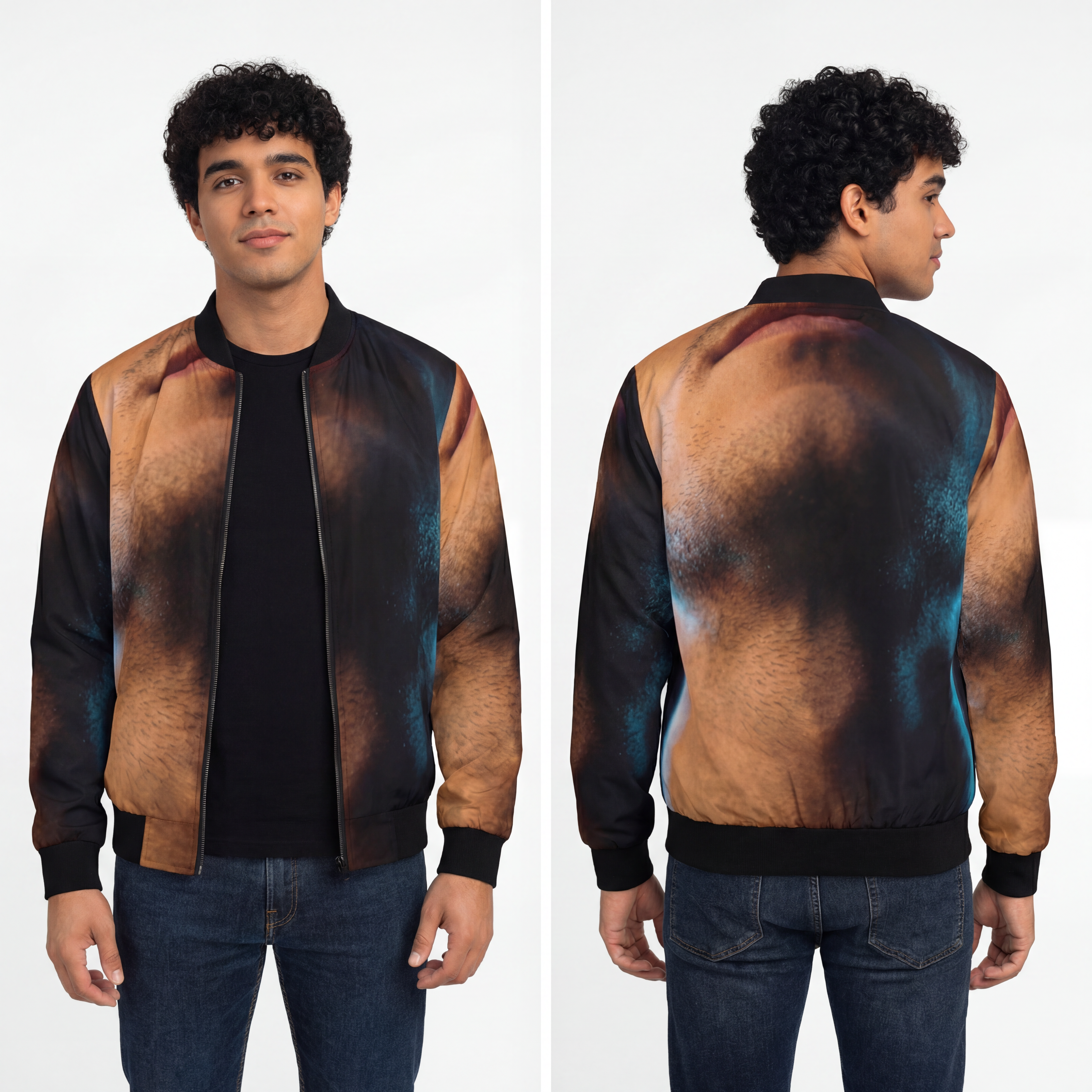 Men's Bomber Jacket - Urban Neon Edge