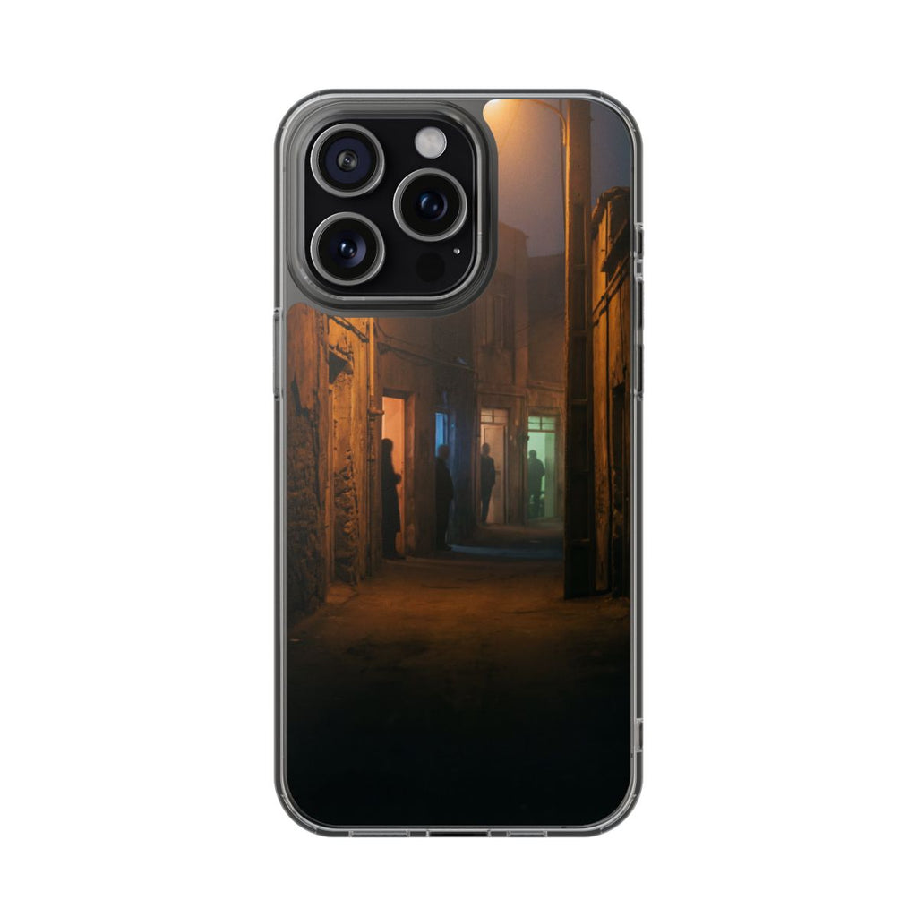 Clear Impact-Resistant Case - Night Alley iPhone Glow |...