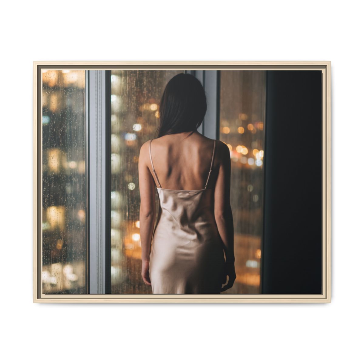 Framed Matte Canvas - Cinematic Nights — Natural / 1.25"