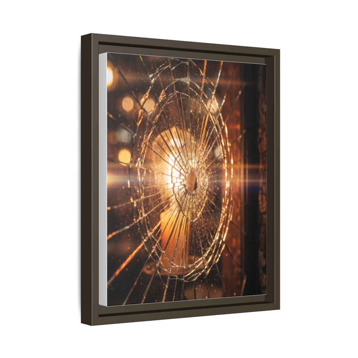 Framed Matte Canvas - Shattered Glass