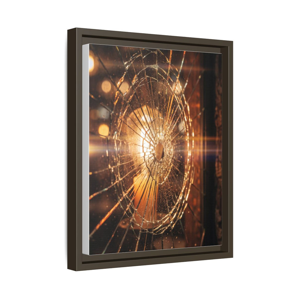 Framed Matte Canvas - Shattered Glass — Espresso / 1.25"