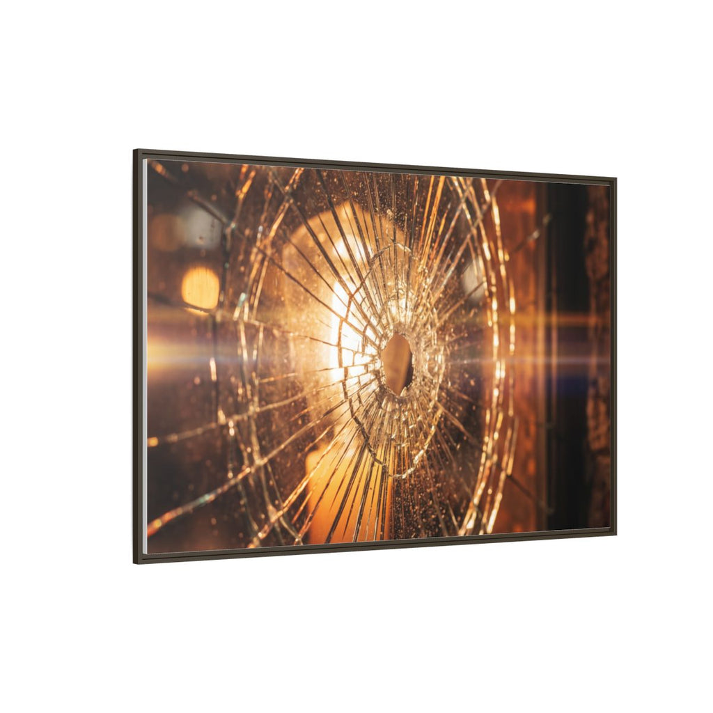 Matte Canvas, Framed - Golden Fractured Art — Espresso / 1.25" (10×8, 12×9, 14×11, 16×12, 20×10, 18×12, 20×16, 24×16, 24×18, 36×12, 24×20, 32×16, 30×20, 30×24, 32×24, 48×16, 36×24, 48×24, 40×30, 60×20, 48×32, 60×30 & 60×40)