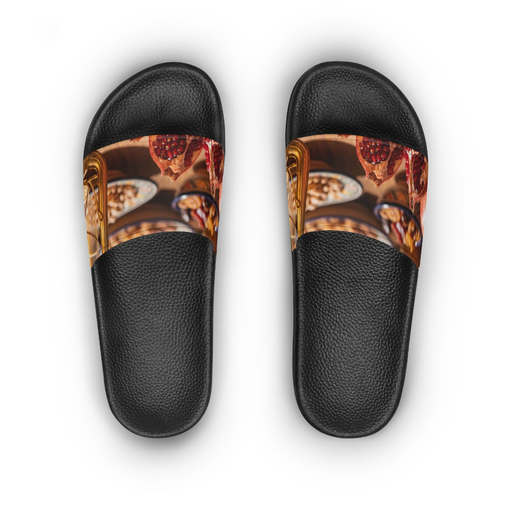 Women's Slide Sandals - Amber Feast Glow | Echovira Gallery