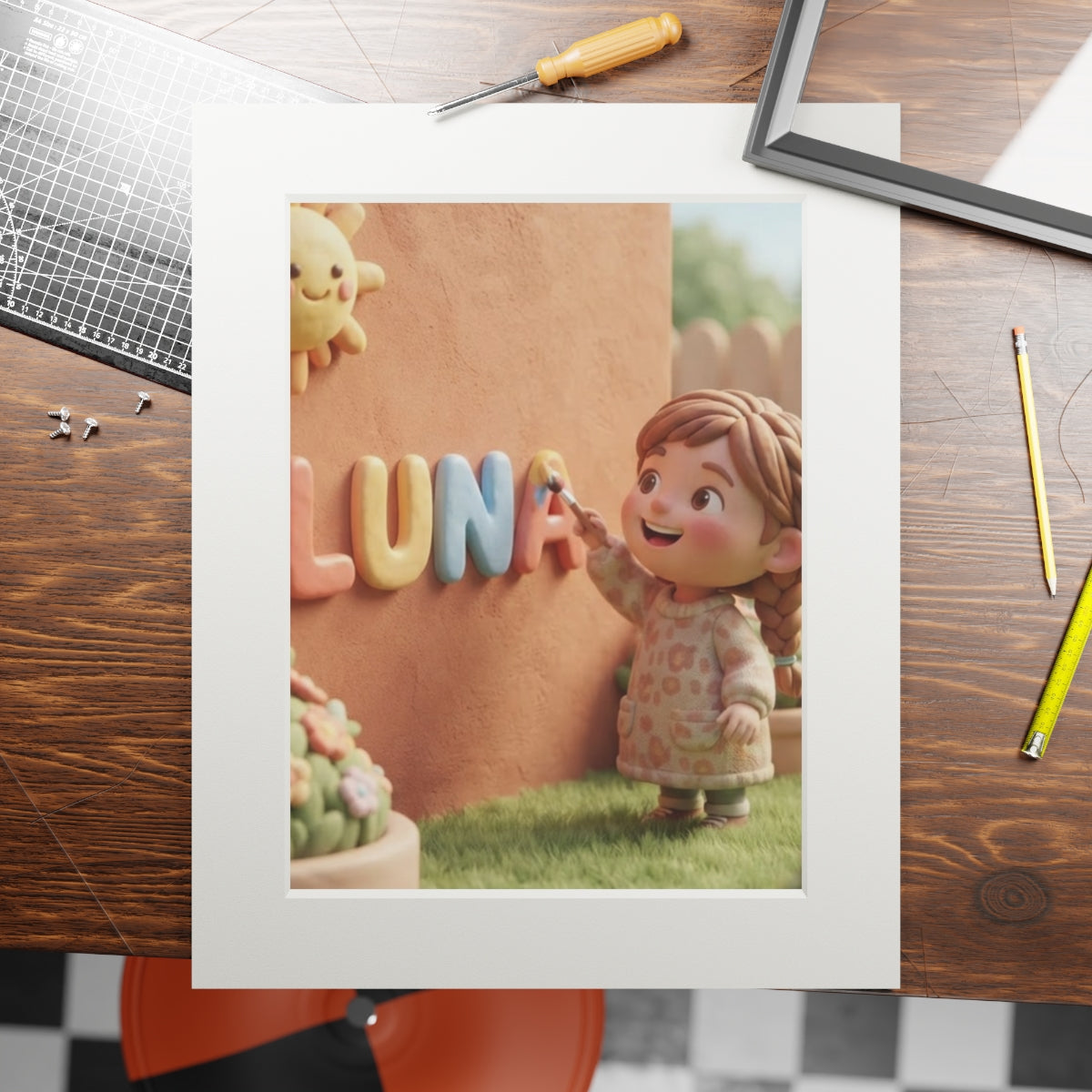 Fine Art Print - Luna Sunshine Passepartout — Portrait... |...