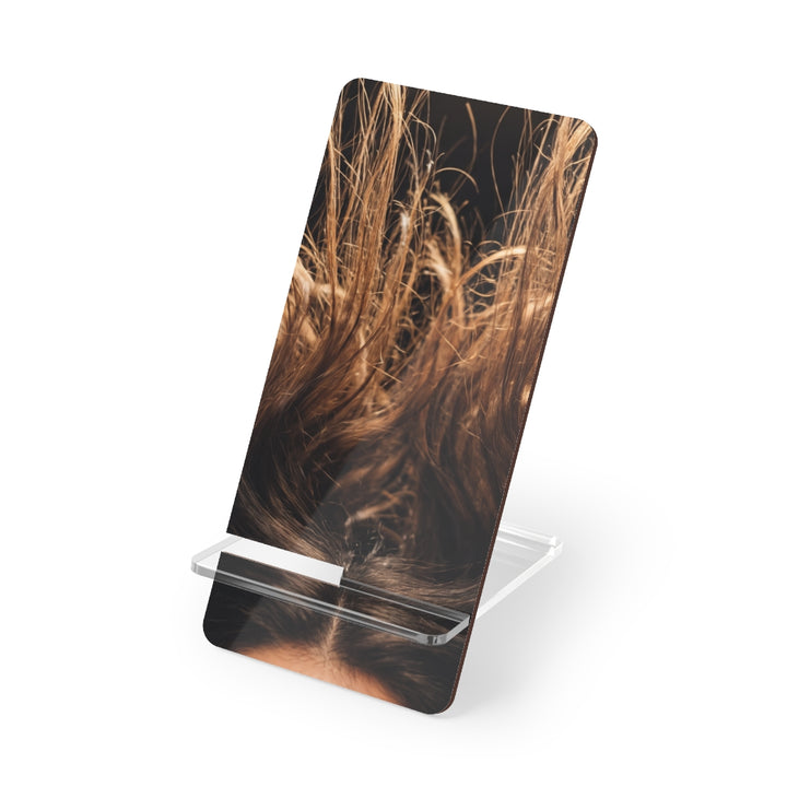 Mobile Display Stand for Smartphones - Wild Currents Untamed Hair Art