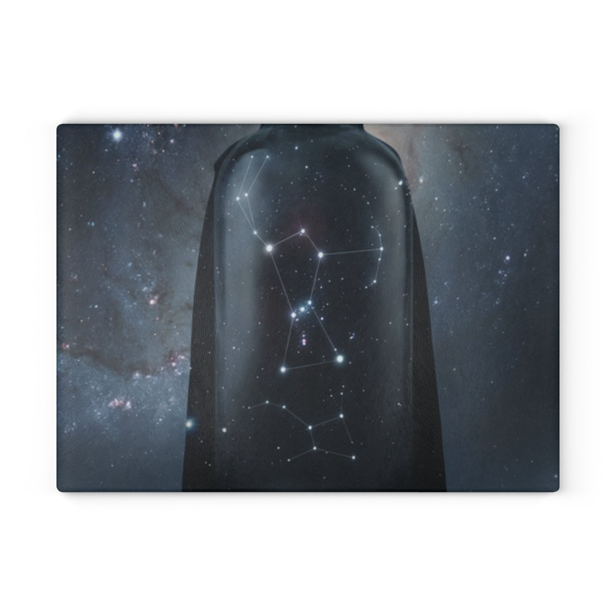 Glass Cutting Board - Cosmic Sentinel Orion Constellation......