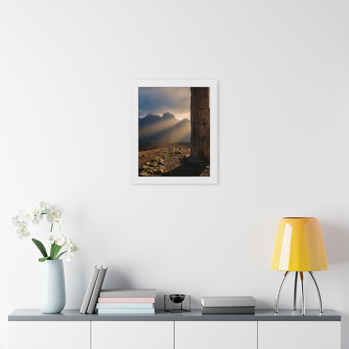 Framed Vertical Poster - Mystic Monolith Ancient Persian......