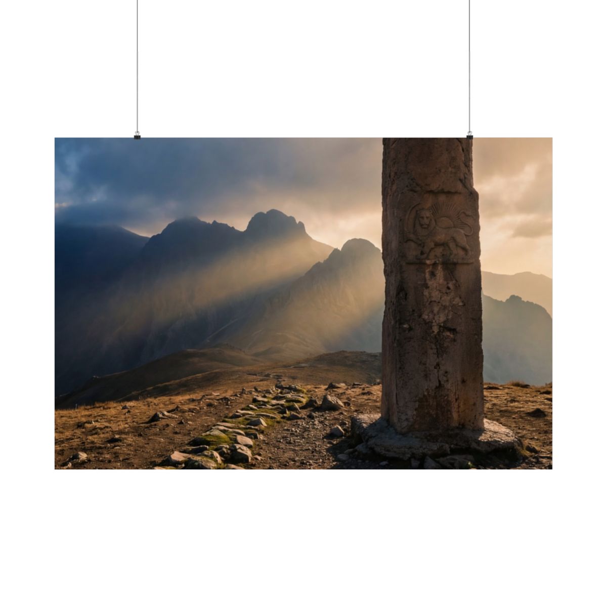Matte Horizontal Posters - Mystic Monolith Ancient Persian...
