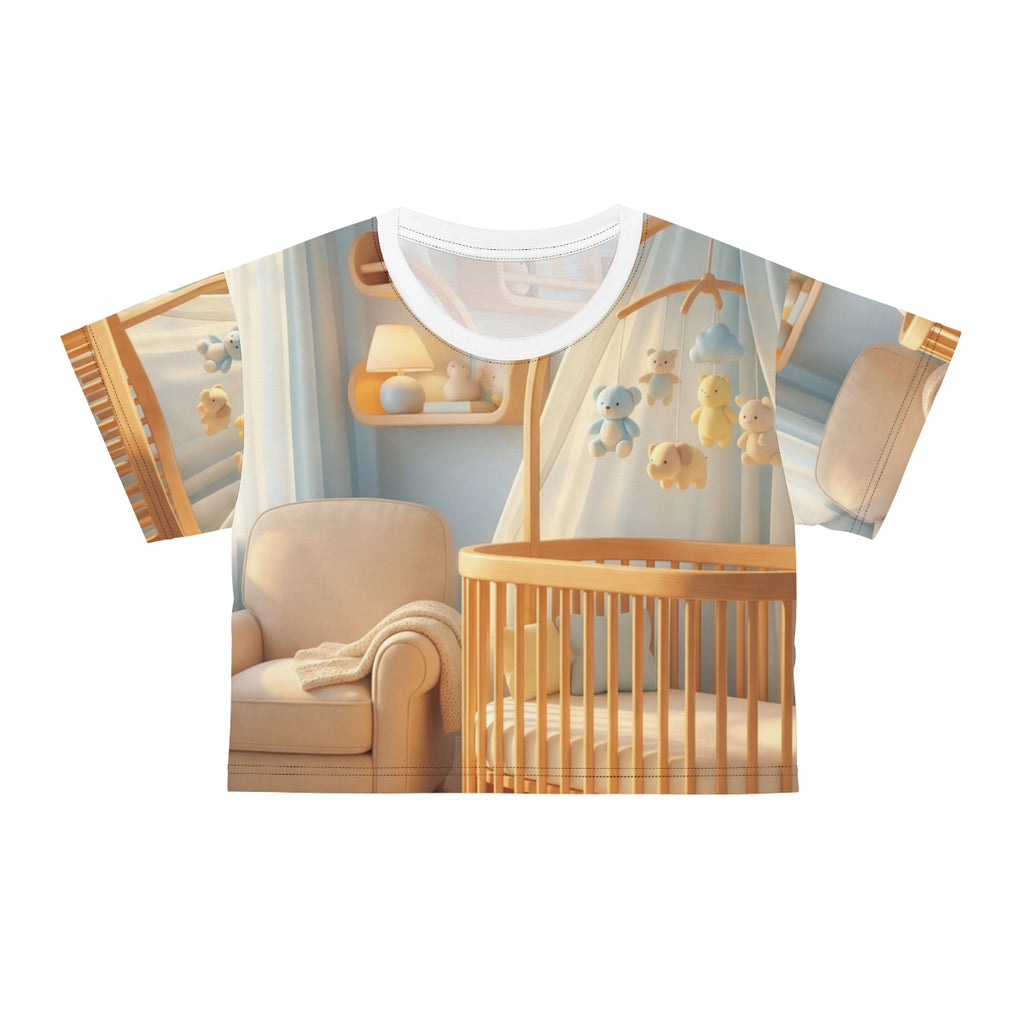 Pastel Glow Crop Tee - Casual Soft Style