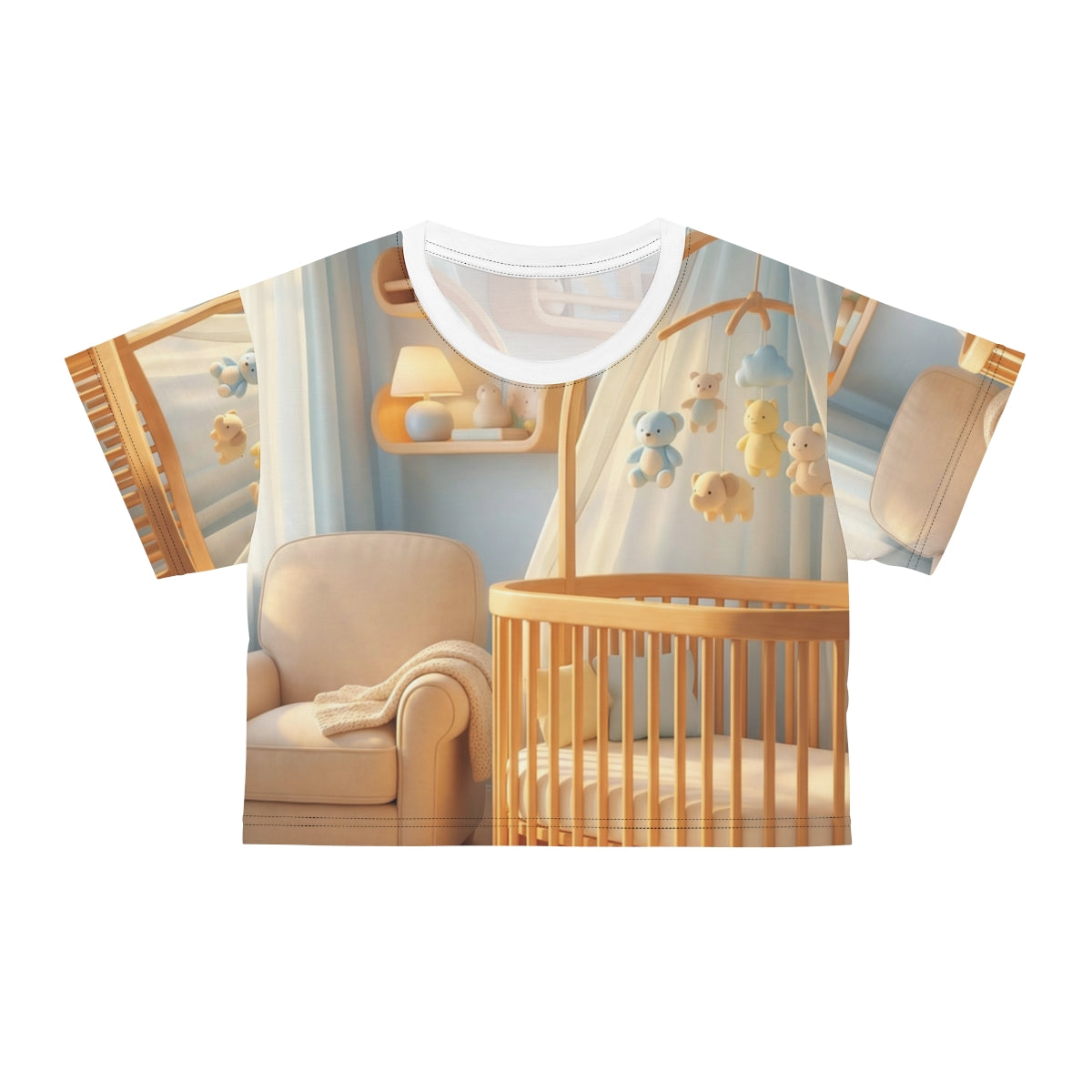 Pastel Glow Crop Tee - Casual Soft Style