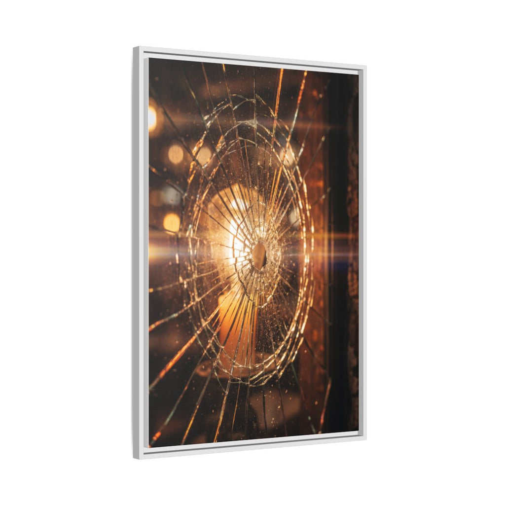 Framed Matte Canvas - Shattered Glass