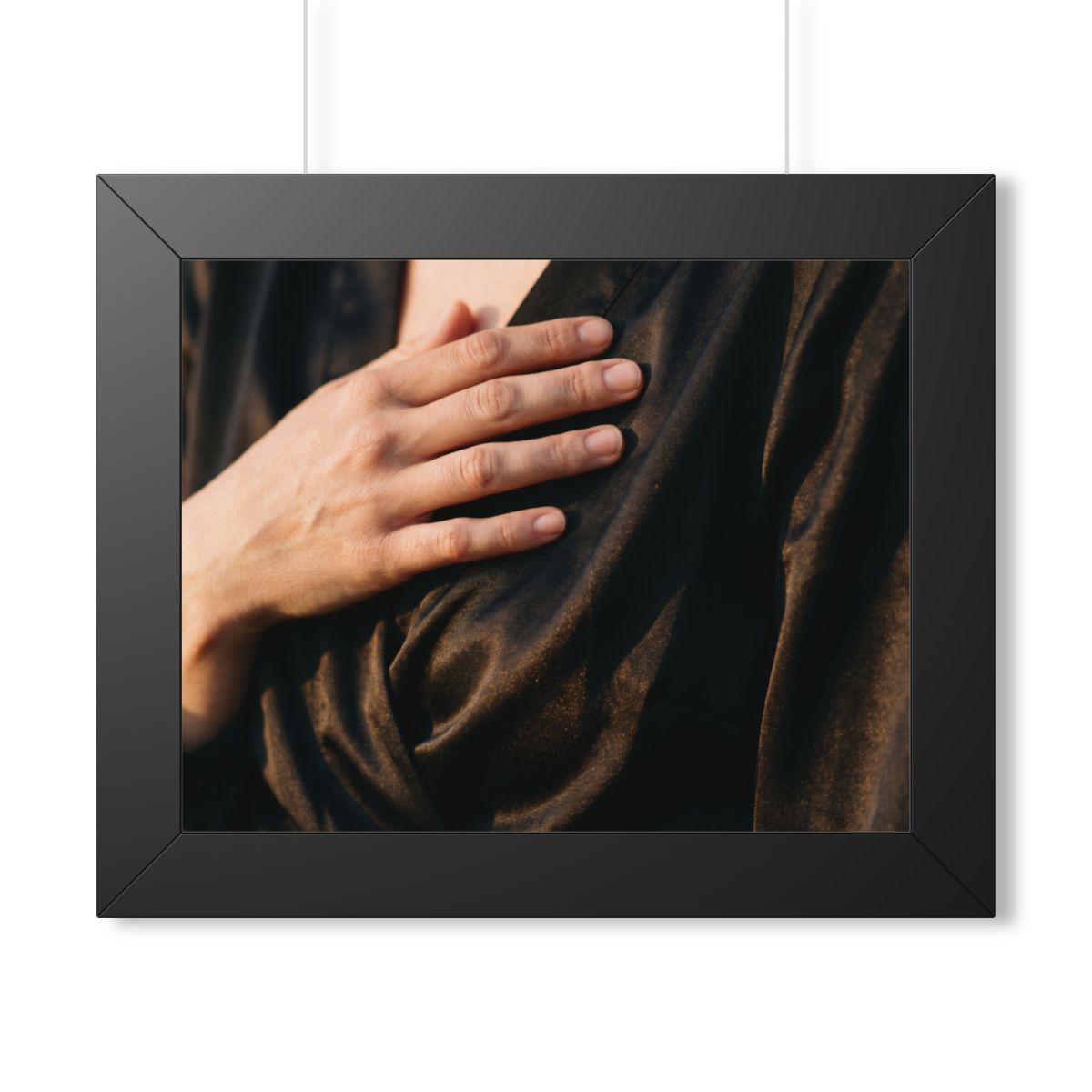 Framed Horizontal Poster - Sunset Satin — Black (14×11... |...