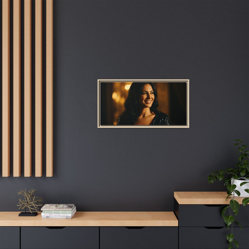 Framed Canvas Art - Golden Glamour — Natural / 1.25"