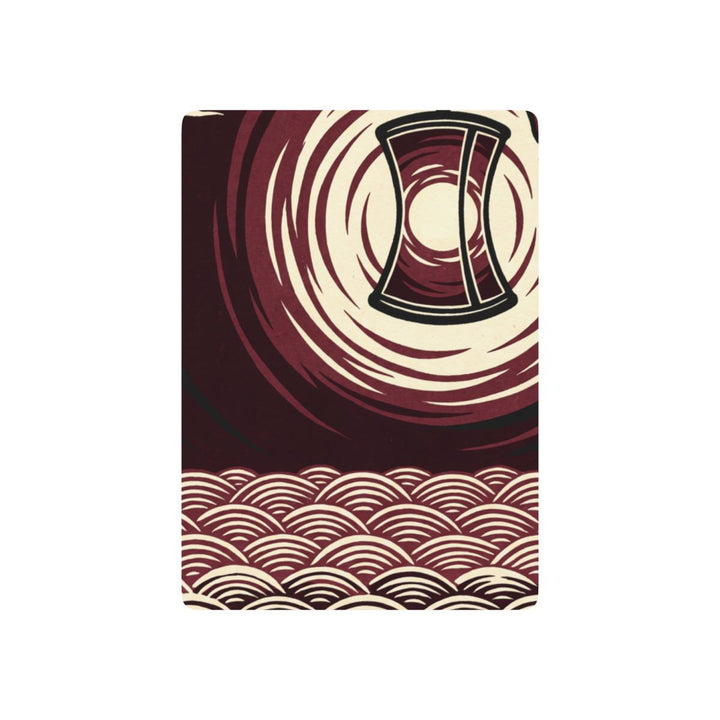 Poker Playing Cards - Nocturne Lantern & Seigaiha Waves Art