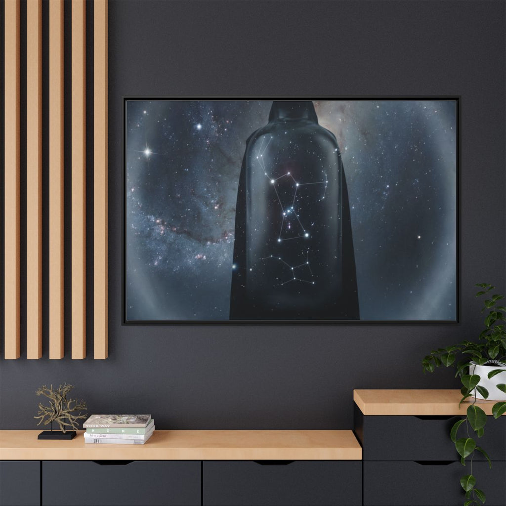 Matte Canvas, Framed - Cosmic Sentinel Orion Constellation...