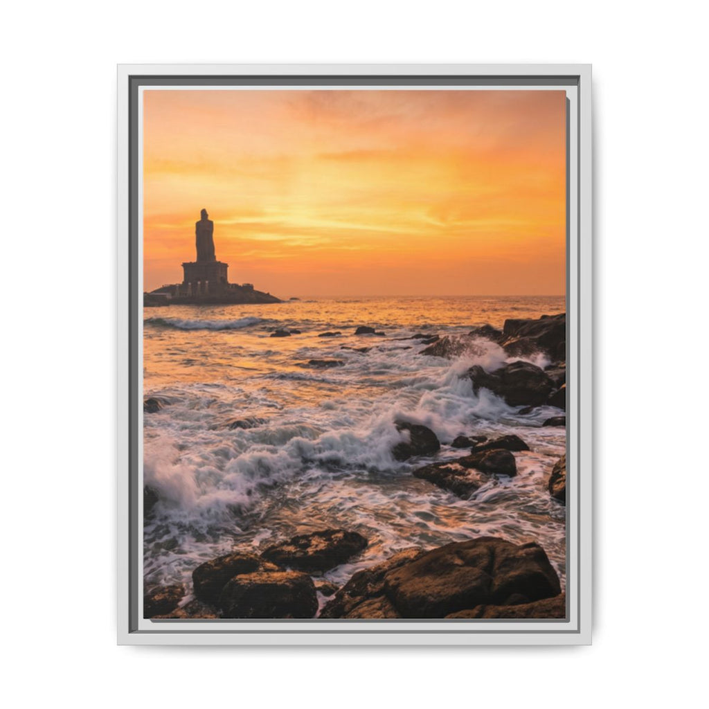 Framed Matte Canvas - Majestic Golden Coast