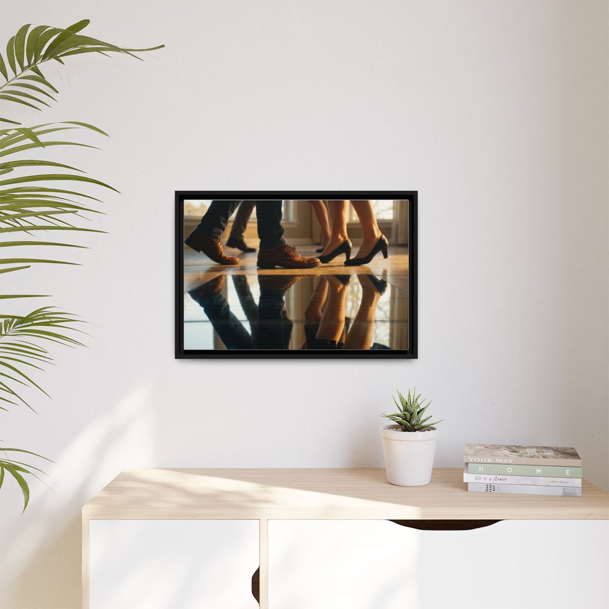 Matte Canvas, Framed - Golden Hour Reflections Cinematic Art...