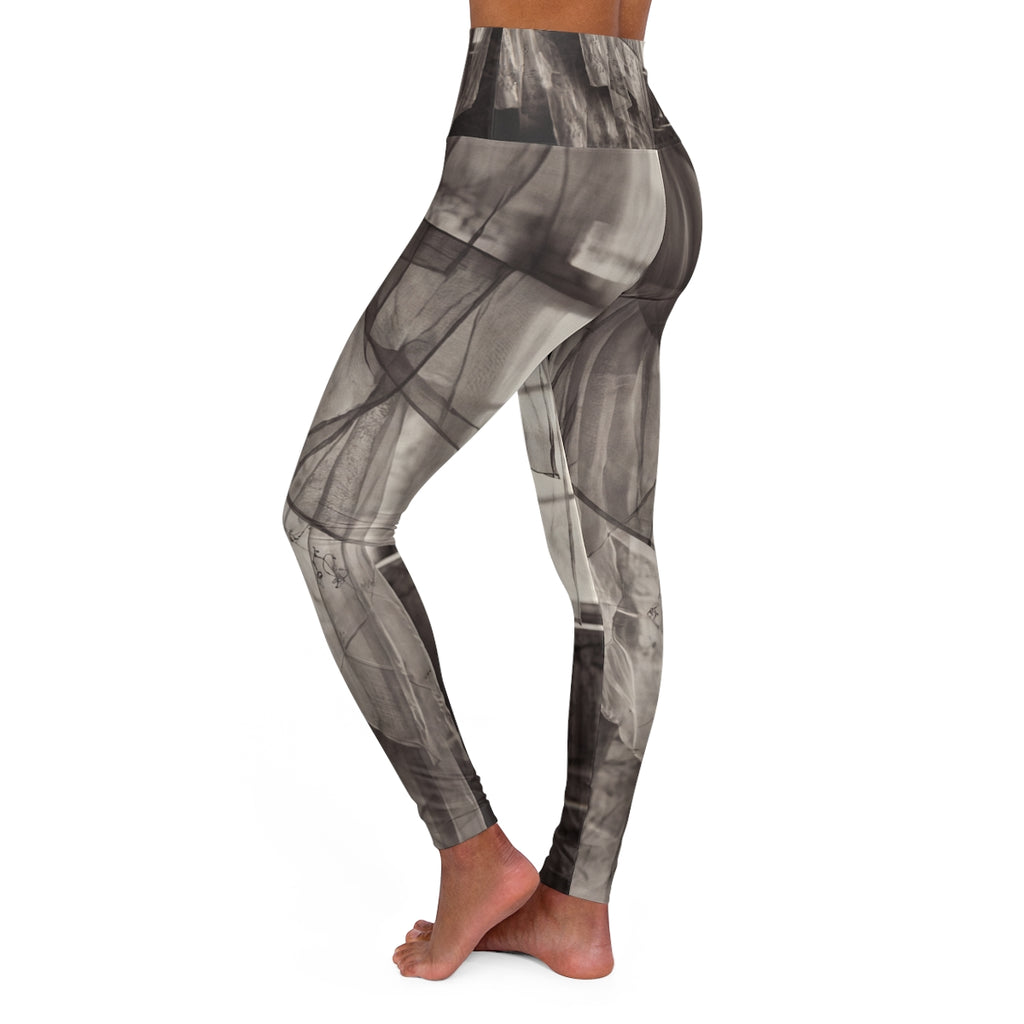 High Waisted Yoga Leggings - Spectral Veils | Echovira...